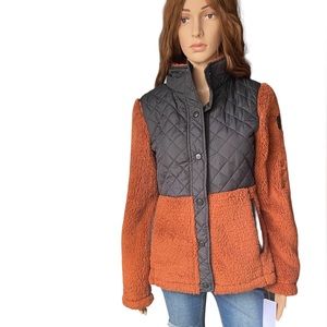 Madden Girl Brown & Black Teddy Jacket S/P